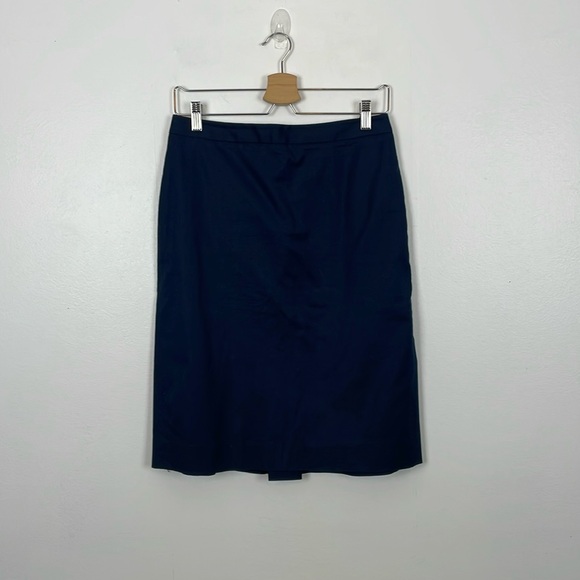 J Crew Career Straight Pencil Skirt Lined Pleated Back Hem Zip Closure Women 4 - Picture 2 of 12